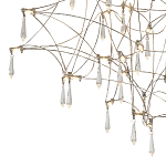 Потолочный светильник с тонким металлическим каркасом цвета хром Quasar варинант исполнения - 3 | Loft Concept в Рязани