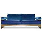 Эксклюзивный Диван в стиле Арт-деко Phoenix с элегантными латунными элементами  варинант исполнения - 4 | Loft Concept в Рязани