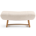 Оттоманка с обивкой букле Lino White Boucle Ottoman варинант исполнения - 2 | Loft Concept в Рязани