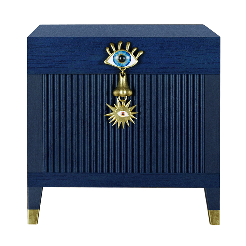 Сундук Eye Elsa Dreams Blue Синий Золотой Сундук Eye Elsa Dreams Blue Синий Золотой в Рязани | Loft Concept