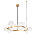 Люстра круглая подвесная с 15-ю прозрачными шарообразными плафонами из стекла Iona chandelier варинант исполнения - 2 | Loft Concept в Рязани