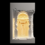 Встраиваемый в стену гипсовый светильник под покраску с колоннами и арками в античном стиле Antiquity Athena варинант исполнения - 9 | Loft Concept в Рязани