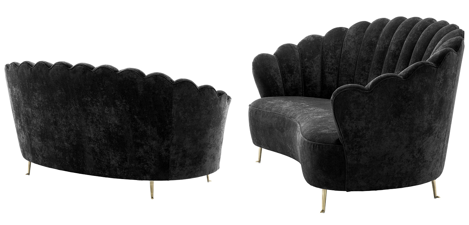 Диван Eichholtz Sofa Messina Black Диван Eichholtz Sofa Messina Black - Loft-Concept в Рязани