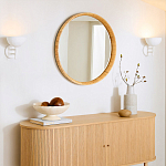 Зеркало круглое в раме из ротанга Wickerwork варинант исполнения - 4 | Loft Concept в Рязани