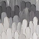 Панно декоративное с ручной росписью Gray Strokes варинант исполнения - 2 | Loft Concept в Рязани