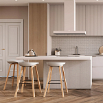 Барный стул на ножках из натурального дерева Boras White варинант исполнения - 8 | Loft Concept в Рязани