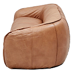 Трехместный диван с кожаной обивкой коричневый Coste Leather Sofa варинант исполнения - 4 | Loft Concept в Рязани