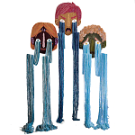 Вязаный Арт-Объект на стену из трех элементов Triptych варинант исполнения - 3 | Loft Concept в Рязани