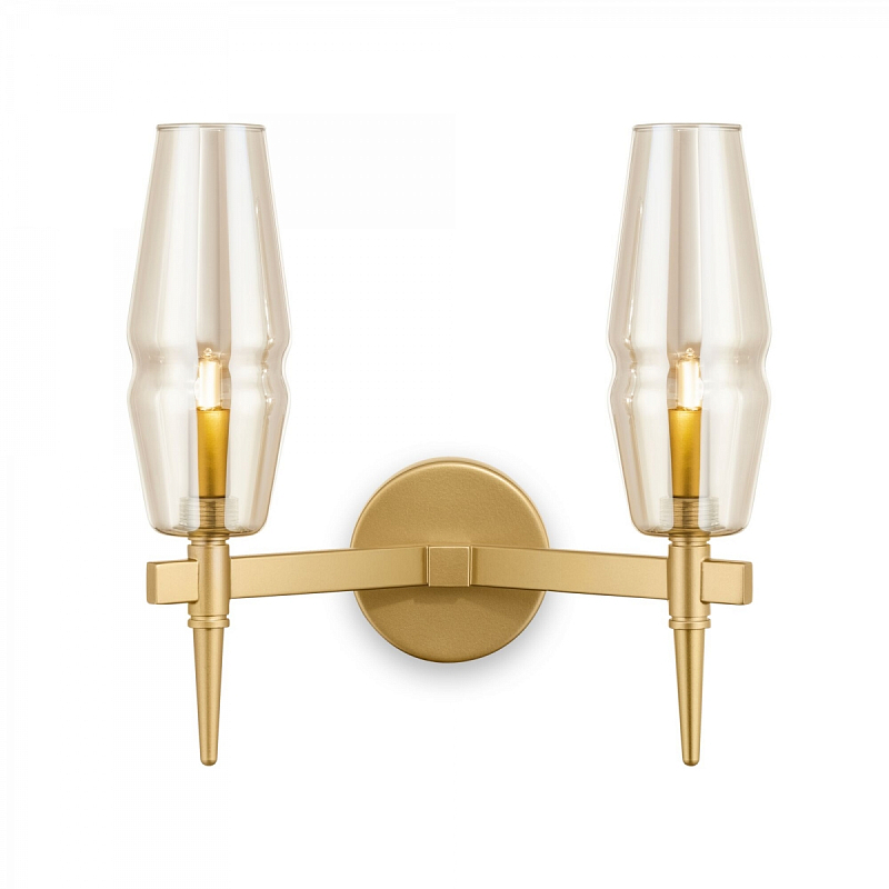 Бра Polani Sconces Double Золотой Янтарь (Amber) в Рязани | Loft Concept 