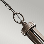 Люстра с белыми тканевыми абажурами в прозрачных стеклянных цилиндрах Kichler варинант исполнения - 19 | Loft Concept в Рязани