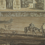 Обои ручная роспись Monuments of Paris Eau Forte on antique scenic Xuan paper варинант исполнения - 3 | Loft Concept в Рязани