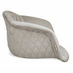 Барный стул со спинкой и мягкой обивкой с ромбами на 4-х деревянных ножках Бежевый Велюр Ava Charm варинант исполнения - 3 | Loft Concept в Рязани