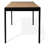 Стол обеденный раздвижной с прямоугольной столешницей на четырех черных ножках Blair варинант исполнения - 4 | Loft Concept в Рязани