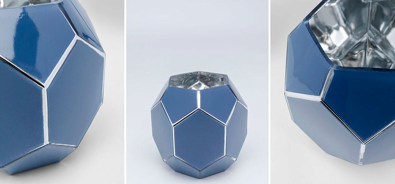 Ваза голубая Geometric Bowl Ваза голубая Geometric Bowl - Loft-Concept в Рязани