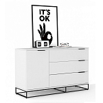 Комод белый с 3-мя ящиками Strict Lines  варинант исполнения - 3 | Loft Concept в Рязани