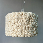 Вязаный шерстяной светильник Knitted wool lamp Cylinder варинант исполнения - 1 | Loft Concept в Рязани