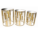 Набор из 3-х столов из металла Brass Symphony варинант исполнения - 1 | Loft Concept в Рязани