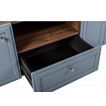 ТВ-тумба серая из массива бука с 2-мя дверками и ящиком Wenge Light варинант исполнения - 6 | Loft Concept в Рязани