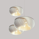 Подвесной светильник с белыми изящными декоративными лепестками Volumetric Petal Lamp варинант исполнения - 8 | Loft Concept в Рязани