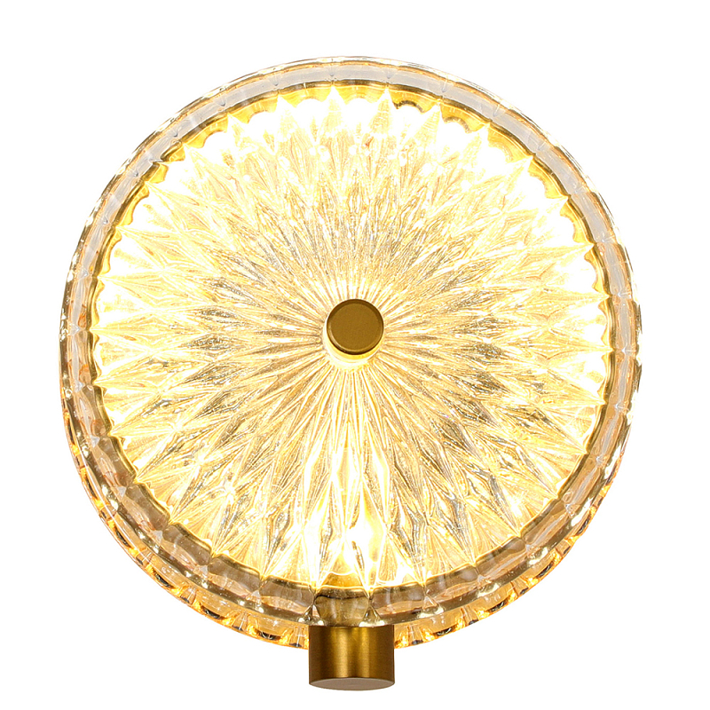 Бра с плафоном из рельефного стекла Peony Glass Bronze Прозрачный Бронза Черный Бра с плафоном из рельефного стекла Peony Glass Bronze Прозрачный Бронза Черный в Рязани | Loft Concept