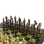 Шахматы Ренессанс из бронзы с доской из натурального камня Змеевик Decorative Thematic Chess варинант исполнения - 2 | Loft Concept в Рязани