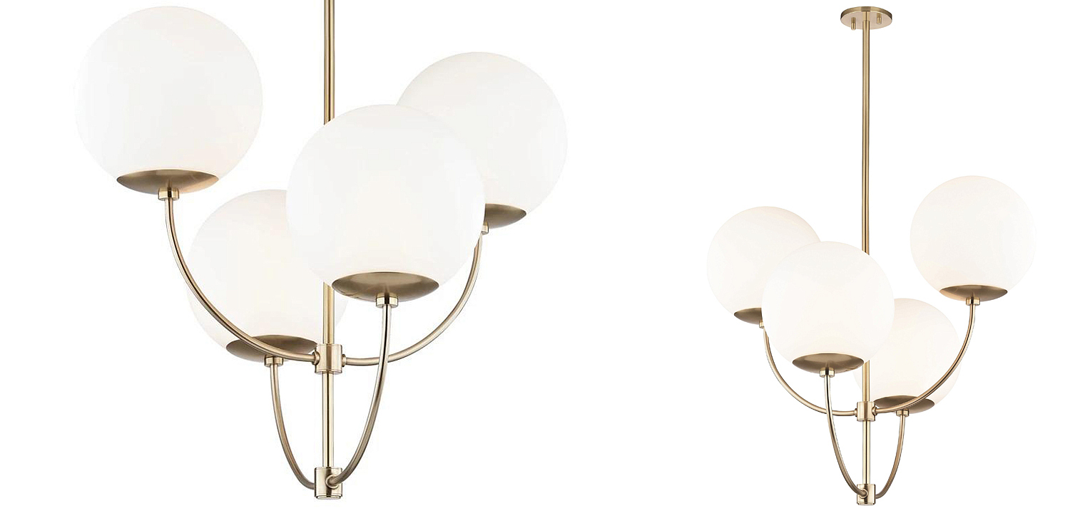 Люстра Breasal White Matte Balls Chandelier Brass Люстра Breasal White Matte Balls Chandelier Brass - Loft-Concept в Рязани