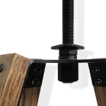 Барный стул со спинкой и мягкой обивкой с ромбами на 4-х деревянных ножках Бежевый Велюр Ava Charm варинант исполнения - 8 | Loft Concept в Рязани