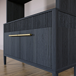 Стеллаж Primo с ящиками Черный дуб  варинант исполнения - 4 | Loft Concept в Рязани