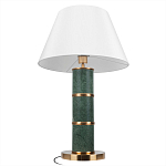 Настольная лампа на основании из зеленого мрамора с белым абажуром Noelia Green варинант исполнения - 3 | Loft Concept в Рязани
