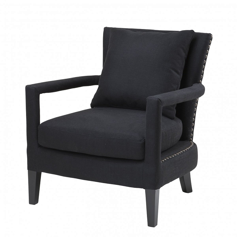 Кресло Eichholtz Chair Gregory Black Черный Темная бронза винтаж в Рязани | Loft Concept 