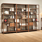 Стеллаж деревянный с полками для хранения Moon Walnut Furniture варинант исполнения - 1 | Loft Concept в Рязани