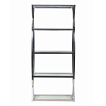 Металлический стеллаж со стеклянными полками Molecule варинант исполнения - 2 | Loft Concept в Рязани