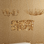 Люстра золотая с декором в виде веток эвкалипта Eucalyptus Branches варинант исполнения - 5 | Loft Concept в Рязани