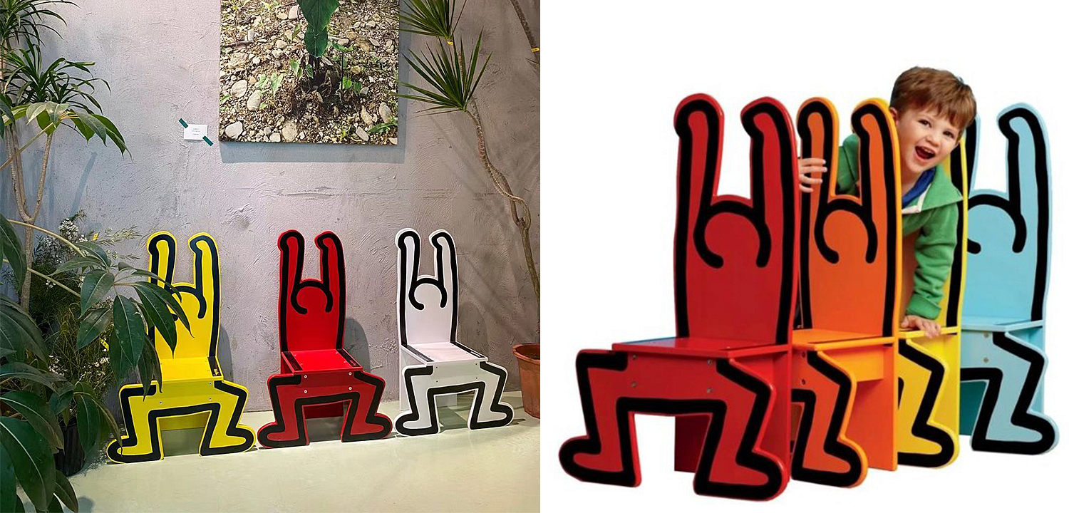 Детский стул Chaise Keith Haring Dancer Vilac Красный Детский стул Chaise Keith Haring Dancer Vilac Красный - Loft-Concept в Рязани