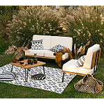 Двухместный диван из акации без подлоконтиков Amra варинант исполнения - 3 | Loft Concept в Рязани