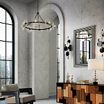 Люстра круглая с литыми стеклянными дисками Olympe Glass Chandelier варинант исполнения - 4 | Loft Concept в Рязани