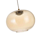Подвесной светильник с янтарным рифленым стеклянным плафоном Ferm Living варинант исполнения - 5 | Loft Concept в Рязани
