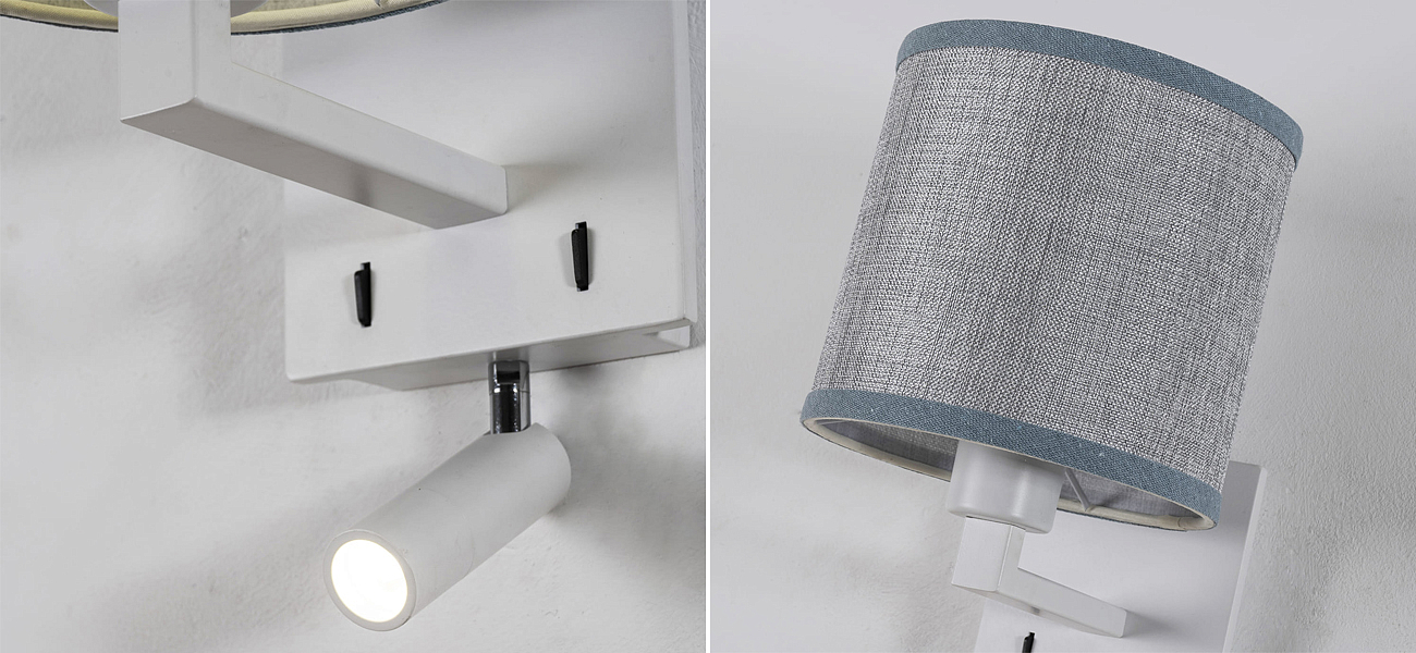 Бра с абажуром и поворотным спотом Trumpet Lamp White Бра с абажуром и поворотным спотом Trumpet Lamp White - Loft-Concept в Рязани