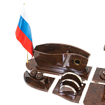 Настольный письменный набор с часами из природного камня обсидиана Competent Leader варинант исполнения - 3 | Loft Concept в Рязани