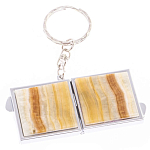 Зеркало брелок складное двухстороннее из натурального камня Оникс Silver Stone Mirrors варинант исполнения - 5 | Loft Concept в Рязани