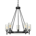  Люстра с 5-ю цилиндрическими плафонами из стекла с пузырьками Hinkley варинант исполнения - 1 | Loft Concept в Рязани