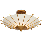 Потолочный светильник в форме конуса с каркасом золотого цвета и тканевым абажуром Inspiration in Light варинант исполнения - 2 | Loft Concept в Рязани