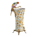 Ваза фарфоровая с птицей на бронзовой ветке Garden of Eden варинант исполнения - 2 | Loft Concept в Рязани