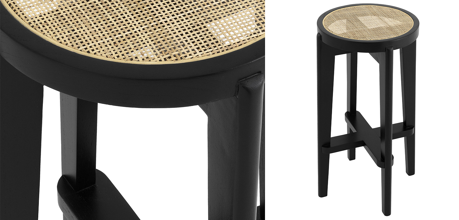 Барный стул Eichholtz Bar Stool Dareau black Барный стул Eichholtz Bar Stool Dareau black - Loft-Concept в Рязани