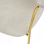 Стул Singer Chair с подлокотниками серый на золотистых ножках варинант исполнения - 7 | Loft Concept в Рязани