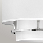 Потолочный светильник с двухслойным белым текстильным абажуром Hinkley варинант исполнения - 23 | Loft Concept в Рязани