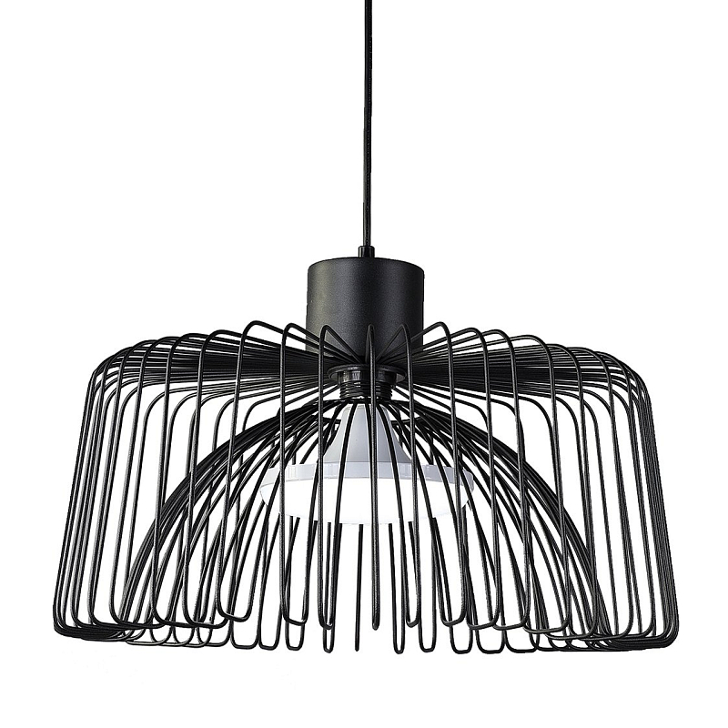 Подвесной светильник Cage Wire Color Pendant Black Черный Подвесной светильник Cage Wire Color Pendant Black Черный в Рязани | Loft Concept