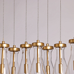 Люстра с 9-ю прозрачными стеклянными плафонами в форме капли Lucid Rain  варинант исполнения - 6 | Loft Concept в Рязани