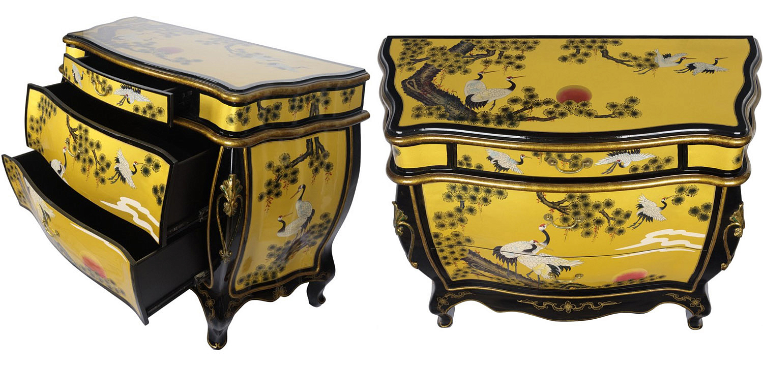 Китайский комод с журавлями Grus chest of drawers Китайский комод с журавлями Grus chest of drawers - Loft-Concept в Рязани