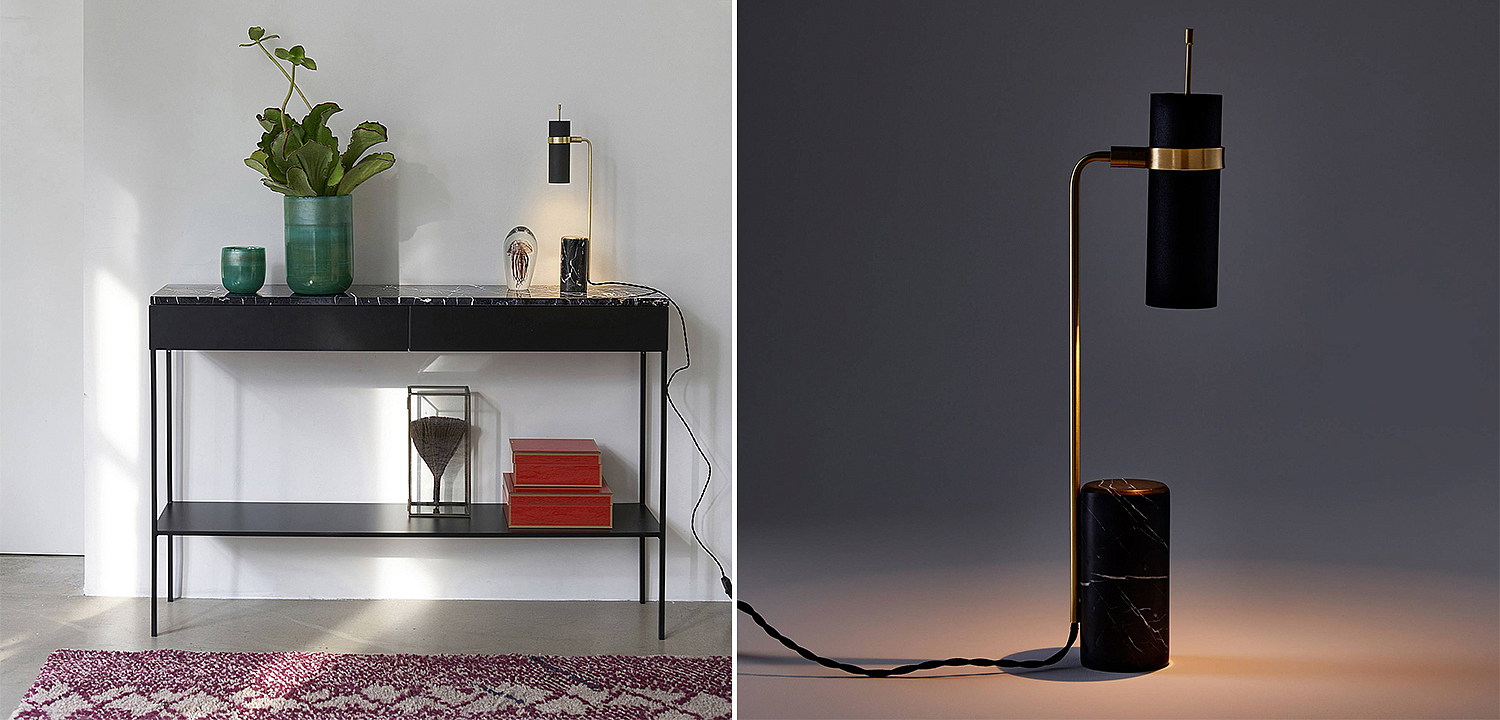 Настольная лампа Detlef Table lamp black marble Настольная лампа Detlef Table lamp black marble - Loft-Concept в Рязани
